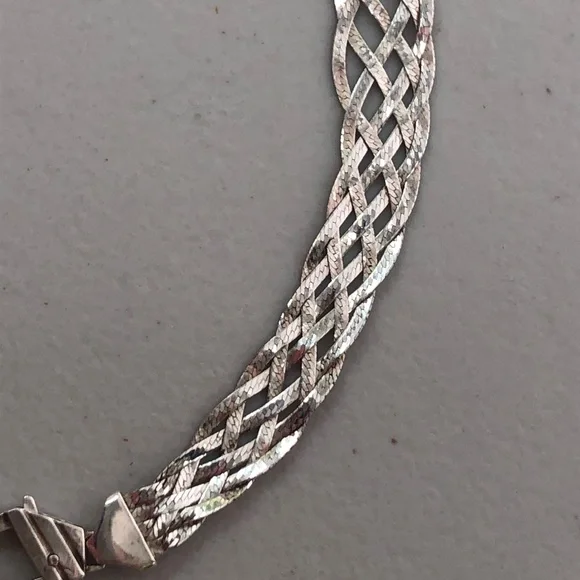 Sterling Silver Braided Necklace - Picture 6 of 8